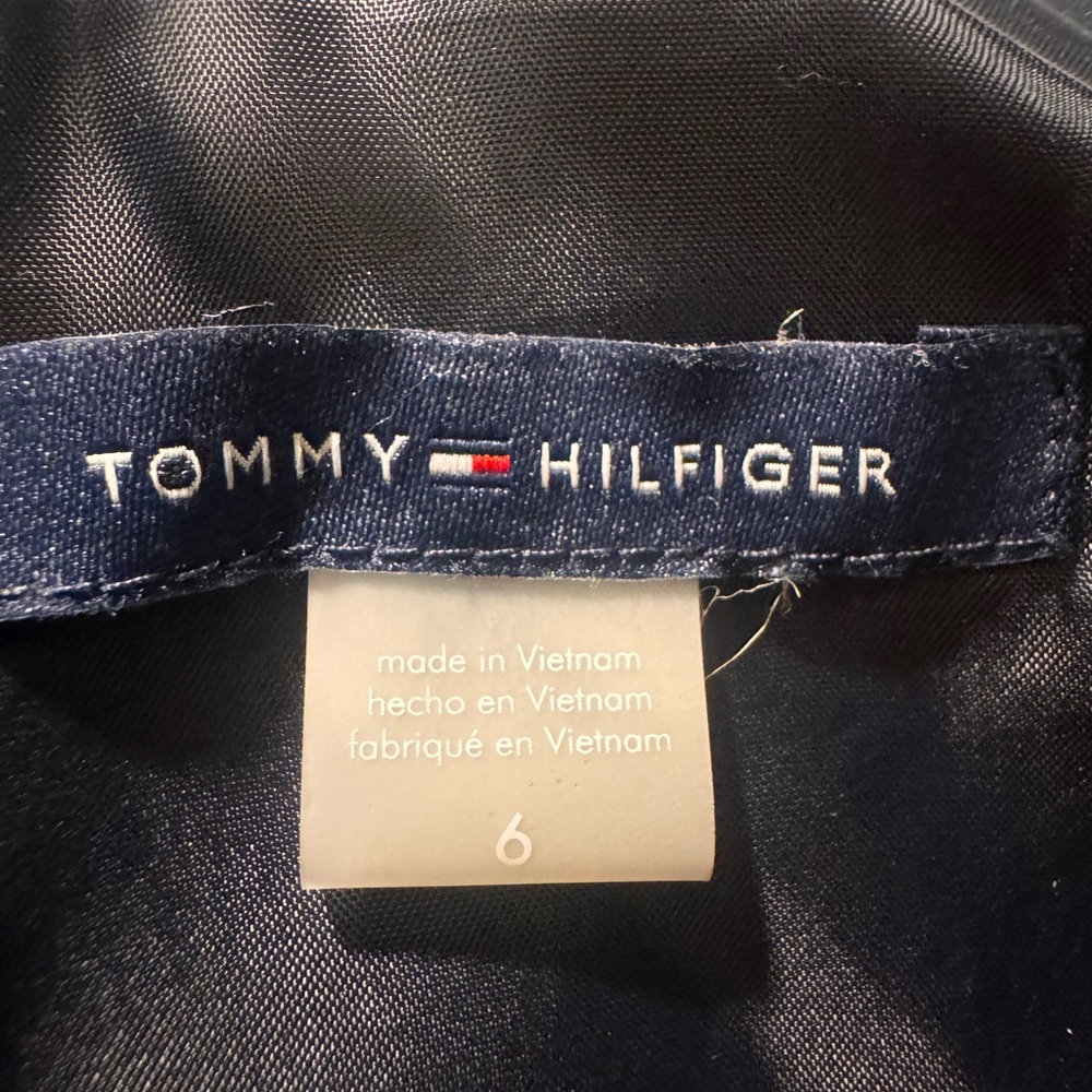 Tommy Hilfiger Navy Blazer with Cream Elbow Patches - Picture 6 of 6